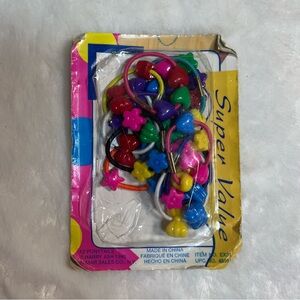Vintage 90’s Colorful Hair Tie Pony Tail Holders NEW